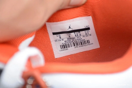 308497-171 OG Orange 308497-171 Jordan White 4 Air Blue Retro 0827